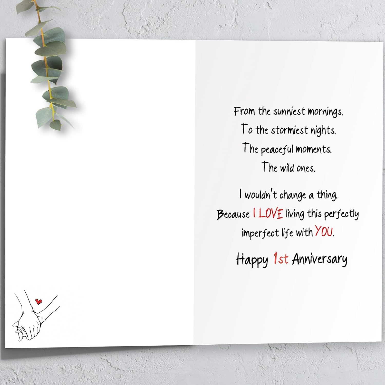 1 Year Anniversary Card Gifts for Boyfriend Girlfriend, 1st Anniversary Card Gift for Husband Wife, One Year Anniversary Cards Gifts for Men Women Him Her, First Wedding Anniversary Cards Gift Ideas