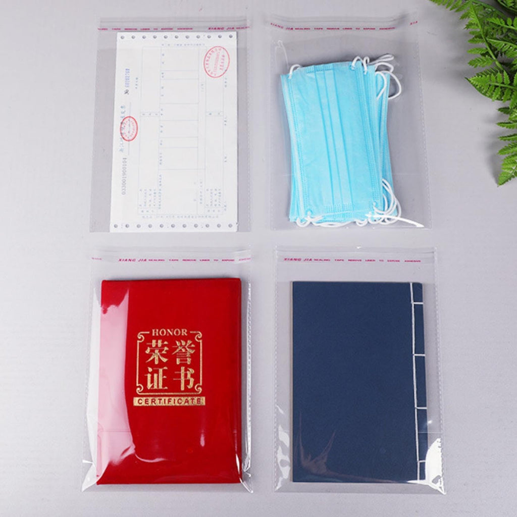 LonlyEagle 200 Pcs 5-1/2'' x 7-1/2'' Self Sealing Cellophane Bags，Clear Cellophane Cello Bags，Fit 5 X 7 Inch Cards Photos，A6 A7 Envelopes Candy，Self Adhesive for Packaging Gifts,Cookies