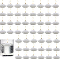 50 Pieces 1.5 Inch Valentine's Day Floating Candles, Unscented Floating Candles for Centerpieces Dripless Wax Discs for Wedding, Valentine's Party, Pool Party, Spa & Bathtub(White)