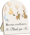 Winnie Decor Baby Shower Welcome Sign - Classic Pooh Books & Gifts, Bridal & Baby Shower Wooden Sign, 8 * 10IN