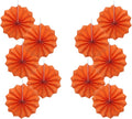 Orange Birthday Party Decorations,DIY Orange Paper Fans Hanging Decoration,8in Halloween Paper Fans,Halloween Decor,Fox Birthday Decorations Events Accessories 30 Color DIY Set (Orange)
