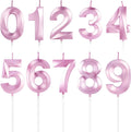 BEAN LIEVE Numeral Birthday Candles - Birthday Cake Candles Numeric Candles Number 0 1 2 3 4 5 6 7 8 9 Used for Cake Decoration on Birthday Parties and Wedding Anniversary Celebration（Rose Gold