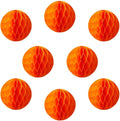 8pcs 10inch Paper Honeycomb Balls Decorative Tissue Honeycomb Balls Paper Pom Poms Flower Balls Art Hanging Balls for Birthday Wedding Nursery Baby Shower Home Decor (10inch, Orange)