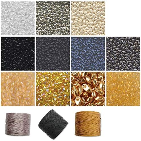 110g grams long magatama bead mix miyuki, sparkly, main product view