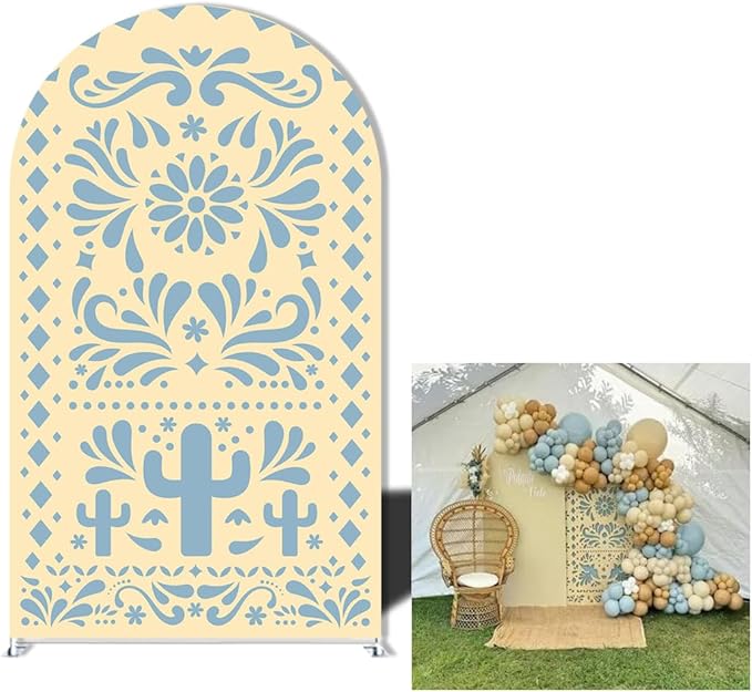 Mexico Theme Arch Stand Covers Fiesta Wedding Party Elastic Fabric Background Birthday Baptismx Baby Shower Decor Props (90x150cm(W35''H60''),G-3743)