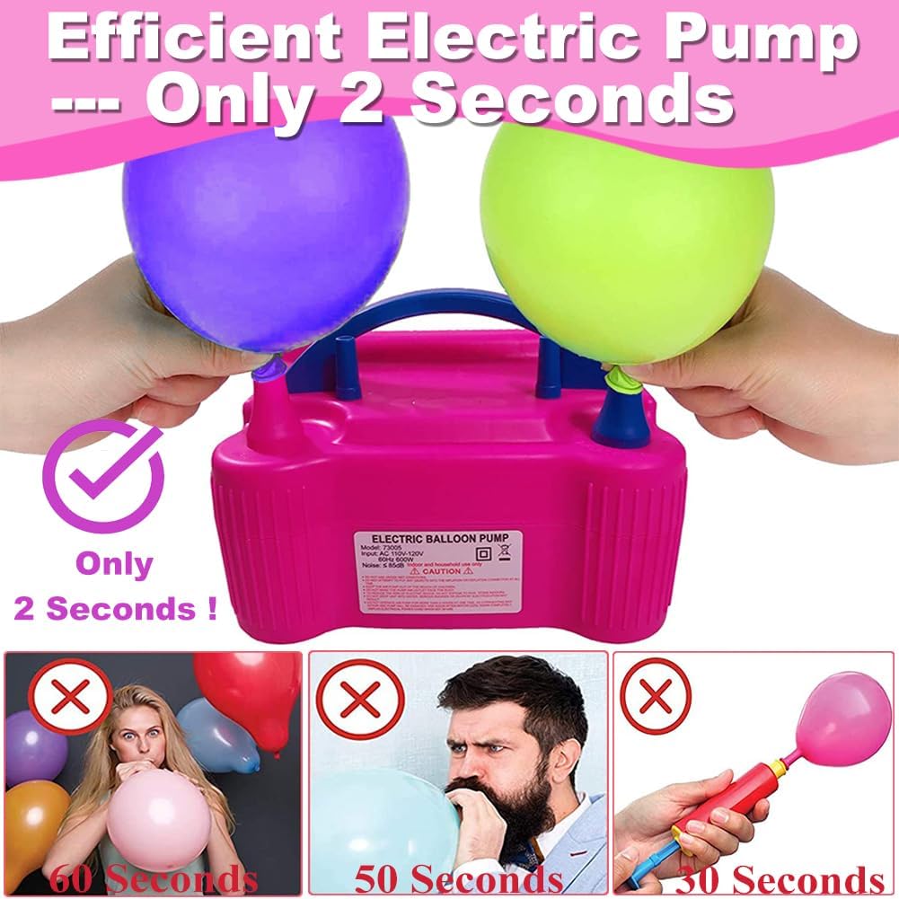 balloon arch kit and balloon pump electric, 12ft, close-up detail