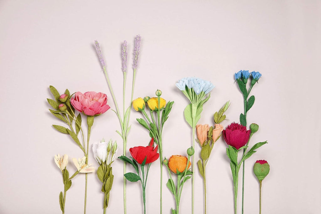 Clairefontaine 995001C - 10 Rolls of Florist Crepe Paper - Size 25 x 100 cm - 250% Elasticity - Weight 160 g - Paper Flowers - Non-Disgorging Colours - Assorted 10 Bright Colours