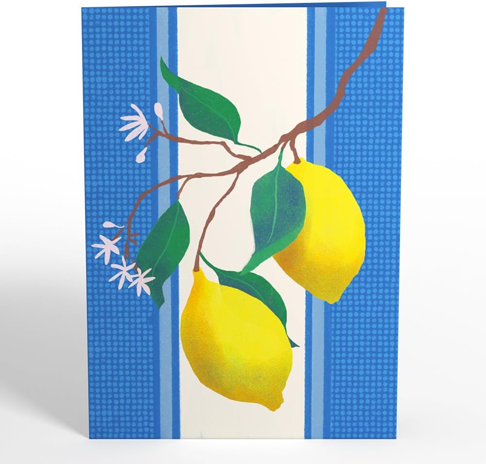 Lovepop Everyday Pop-Up Card for Her and Him - 3D Greeting Cards for Boys, Girls, Men, Women - Mediterranean Lemons - 5" x 7" Card - Blank Notecard & Envelope Included