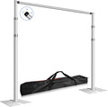FUDESY Pipe and Drape Stand Kit, 10x10ft Heavy Duty Adjustable Metal Backdrop Frame for Photography, Wedding Parties, Decoration