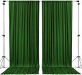 AK TRADING CO. 10 feet x 8 feet IFR Polyester Backdrop Drapes Curtains Panels with Rod Pockets - Wedding Ceremony Party Home Window Decorations - Valley Green