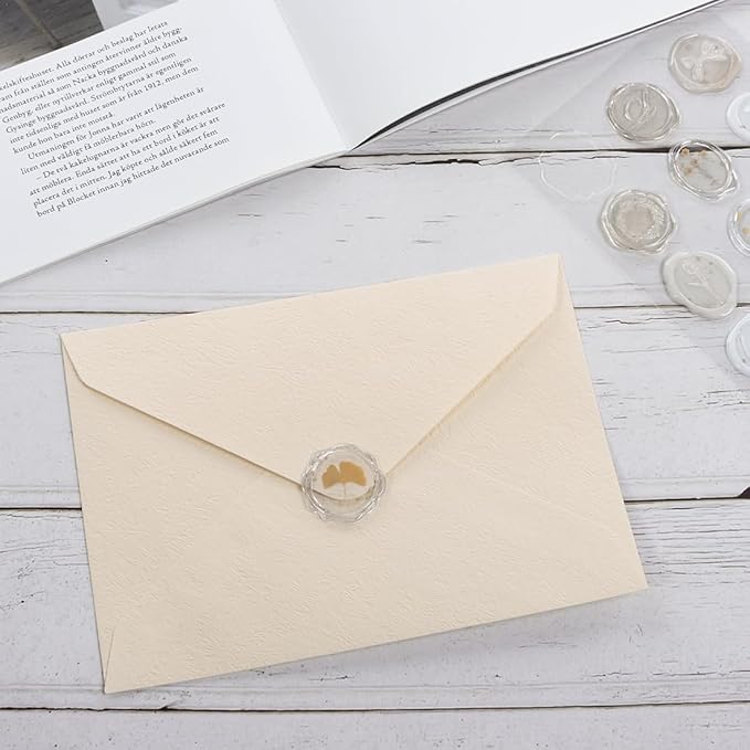 30 Pieces A6 Envelopes with 30 Seal Stickers, 6.32 x 4.45 inch Envelopes for 4 x 6 Wedding Invitation Cards, Greeting Cards, Graduation, Birthday Party Invitations, Yellow.