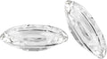 Crystal Pillar Candle Holders Decorations for Home Party Dinner Christmas, Suitable for Large Cylindrical Candles Hand-Cut 4.3'' X 1'' Clear, Pack of 2