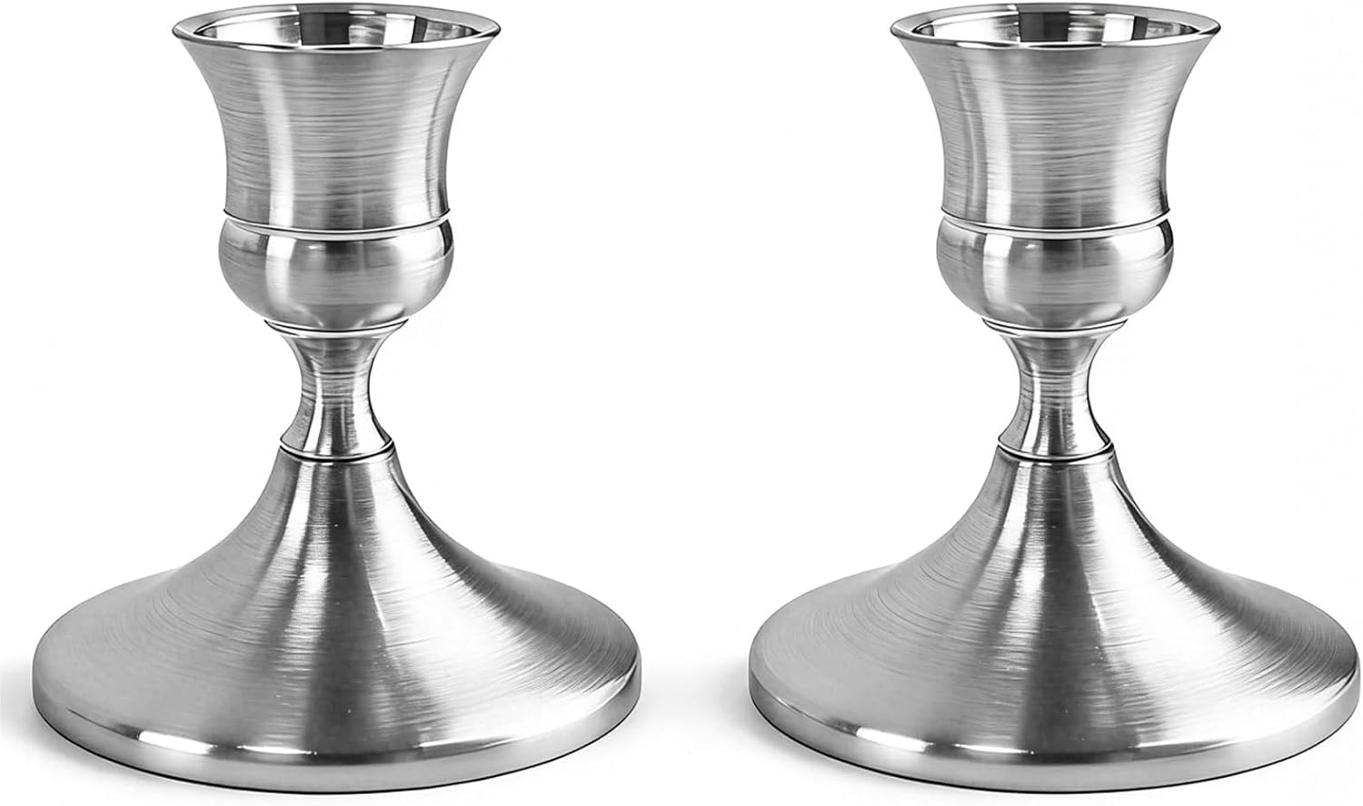 Vintage Silver Taper Candle Holders Set of 2, Metal Candlestick Holders Elegant Handcrafted Décor for Weddings, Dining & Meditation,Table Centerpiece, Party, Christmas Decoration or Home Decor