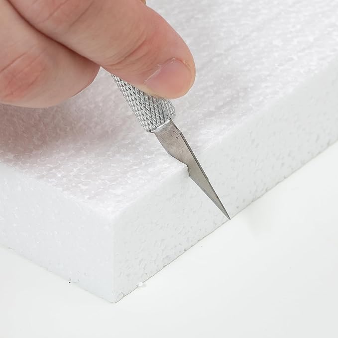Crafare 17X11X2 Inch Craft Foam Blocks 3 Pack Polystyrene Foam Sheet DIY Crafting Rectangle for Arts School Projects Sculptures Floral Arrangements Modeling and Centerpieces
