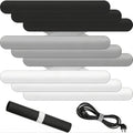 9 Pcs Wrapping Paper Holder Clips - Silicone Covered Metal Stabilizer Slap Bands for Christmas Gift Poster Home Storage (White/Black/Grey)
