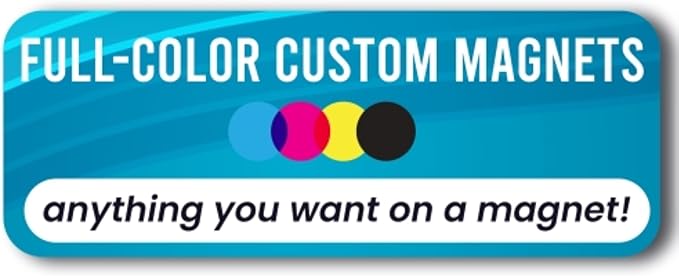 Magnet Me Up Custom 10x3 Inch Rectangle Magnet, Customizable for Businesses, Advertising, Personal Use, Gifts, Choose Your Text, Upload Image, Magnetic Vinyl for Vehicles and Any Magnetic Surface