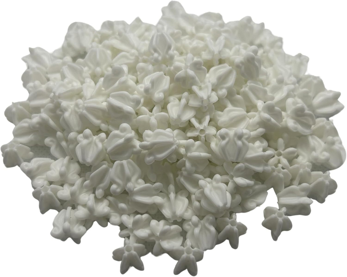 small plastic crown flower beads for jewelry making, main product view