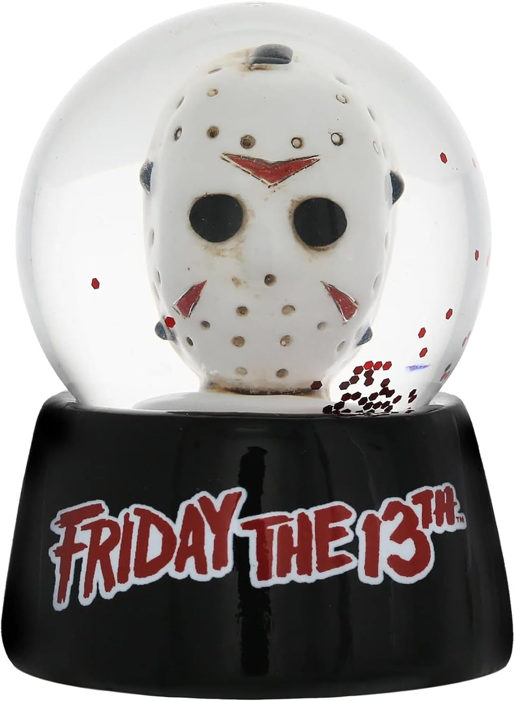 Friday the 13th Jason's Mask 3-Inch Mini Snow Globe with Swirling Glitter Display Piece | Horror Movie Collectible Keepsake