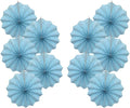 Blue Graduation Party Decor,Baby Blue Party Decorations,Christmas Baby Shower Decorations,Under The Sea Decorations,Blue Bachelorette Party 8in Hanging Paper Fans 30 Color DIY Set (Light Blue)