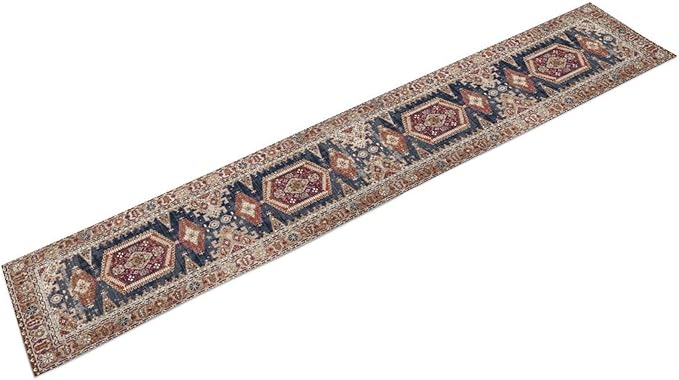 Vintage Boho Table Runner,Flower Geometric Design Rustic Farmhouse Table Runner for Home Farmhouse Kitchen Table Dining Coffee Room Garden Party Wedding Decor 13x120in