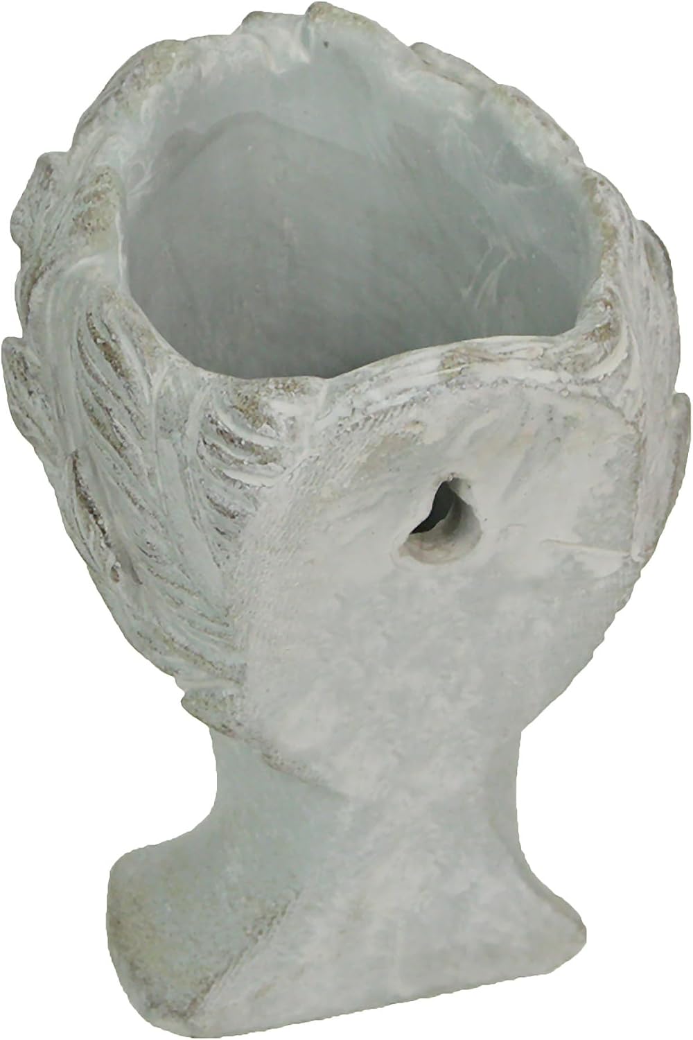 mayrich greek lady head wall planter, 6 inch, front angle view