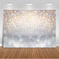 Bokeh Photography Backdrop Blue Grey Spots Sparkle (No Real Glitter) Background Weeding Baby Shower Birthdat Newborn Baby Portrait Photo Studio Props (8x6ft(96x72 inch))