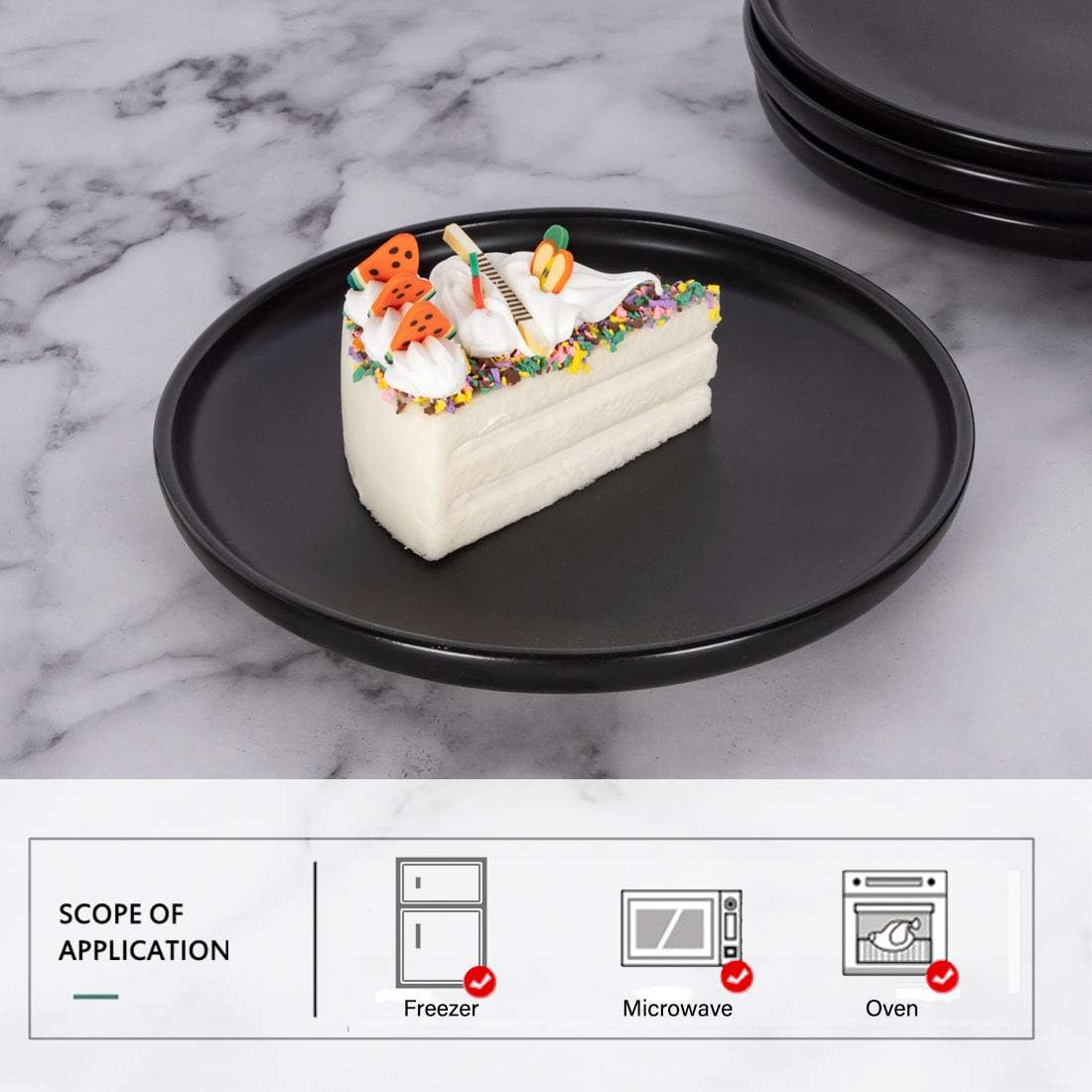 6 Inches Small Appetizer Plates Matte Porcelain, Elegant Mini Size Round Serv...