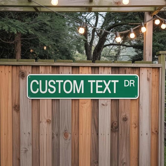 Custom Street Signs Metal, Personalized Road Reflective Signs with Your Text, Logo, 6x24 Inches, Single/Double Sided, Fade Resistant .040 Aluminum