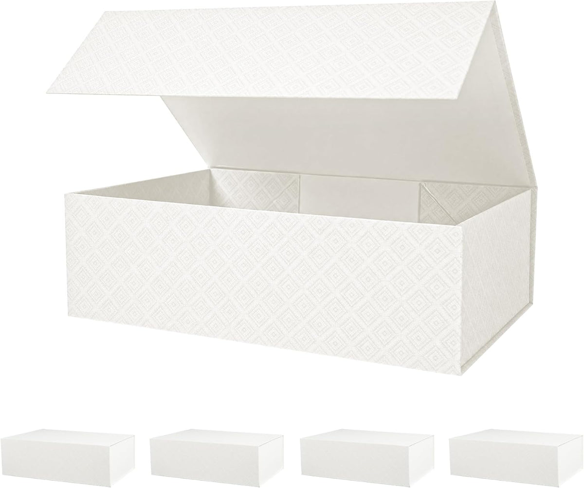 rayofsun cream geometry pattern gift boxes with magnetic, main product view