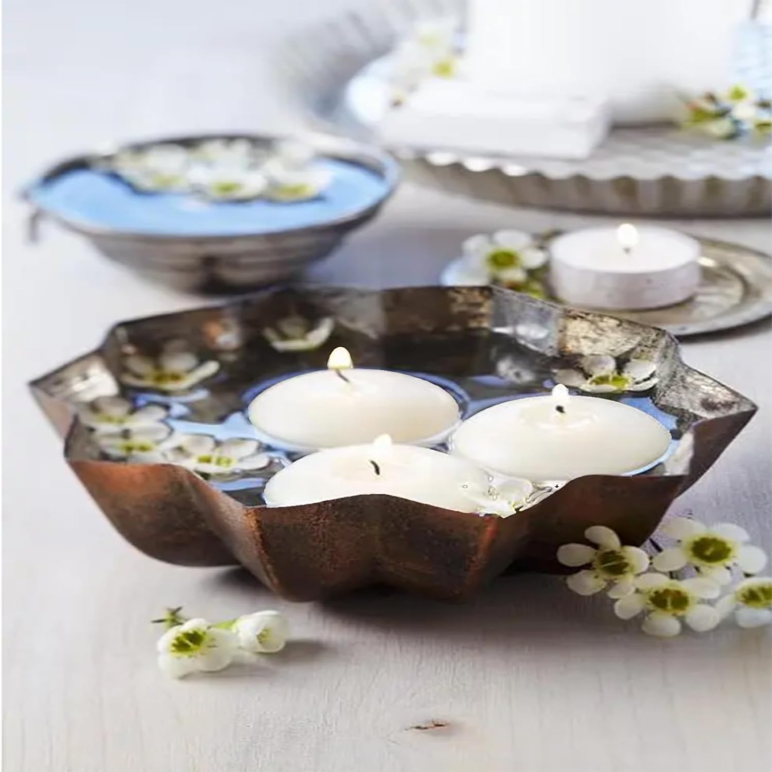 36 Packs 3-Inch unscented White Floating Candles - Ideal for Weddings, Pool Party, Holiday Centerpieces and Events - Odorless, Drip-Free, Long Lasting Burn Time