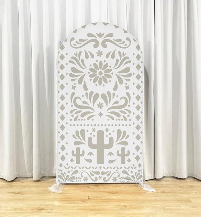 Mexico Theme Arch Stand Covers Fiesta Wedding Party Elastic Fabric Background Birthday Baptismx Baby Shower Decor Props (120x220cm(W48''H86''),G-3742)