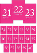 Andaz Press Table Numbers 21-40 on Perforated Paper, Fuchsia, 4x6-inch Single Sided Sign, 1-Set, For Weddings, Graduation