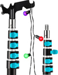 4.3–18 FT 5-Stage Telescopic Christmas Light Pole with Hook | Lightweight & Sturdy Extension Pole for Hanging String Lights, Holiday Lights, Birdfeeders | Ladderless High Reach Installation Tool