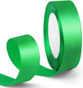 1 Inch 25 Yards Satin Ribbon Green, Solid Color Fabric Ribbon for Gift Wrapping, Wedding, Polyester Gift Ribbon for Birthday Party Decoration, Craft, Hair, Floral, Sewing