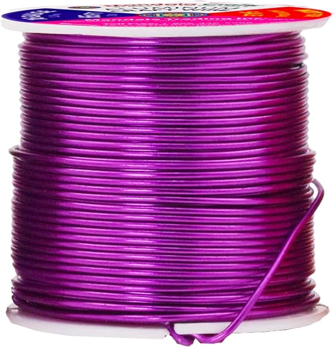 Mandala Crafts 16 Gauge Anodized Aluminum Craft Wire for Jewelry Making – 390 FT Colored Flexible Silver Copper Purple Gold Brown Red Wire - Bendable for Bonsai Armature Crafting Sculpting