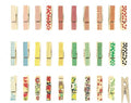 80 Pieces Colorful Painted Wood Clothespins for Craft Mini Photo Clips Wooden Clothespin Small Clothes Pins for Photos Pictures Display Wooden Clothe Photo Paper Peg Decorative Clothespins for Wedding