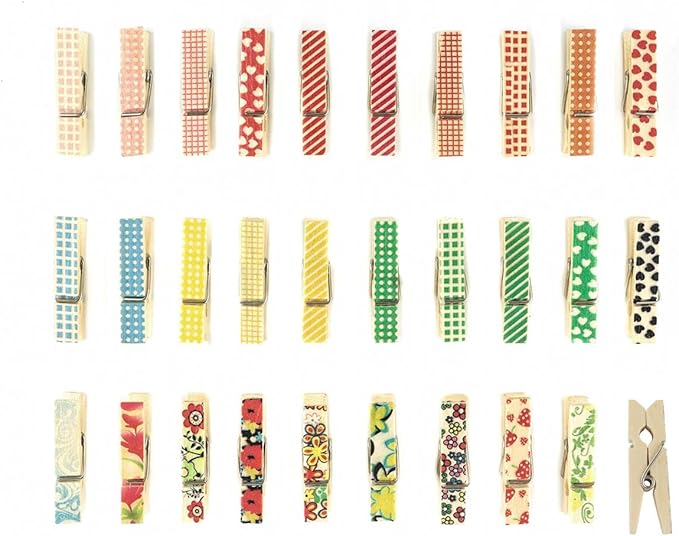 80 Pieces Colorful Painted Wood Clothespins for Craft Mini Photo Clips Wooden Clothespin Small Clothes Pins for Photos Pictures Display Wooden Clothe Photo Paper Peg Decorative Clothespins for Wedding