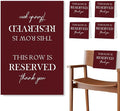 Reserved Seating Chair Signs, This Row Is Reserved Pew Cloths Seating Placeholder for Church Pews, Burgundy Wedding Decorations for Reception Parties Celebrations Event (Burgundy, 4 PCS)