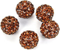 100pcs Adabele Grade A Suncatcher Crystal Rhinestone Pave Loose Beads 10mm Smoked Topaz Yellow Polymer Clay Disco Ball Spacers Compatible with Shamballa All Craft Jewelry Making DB10-51