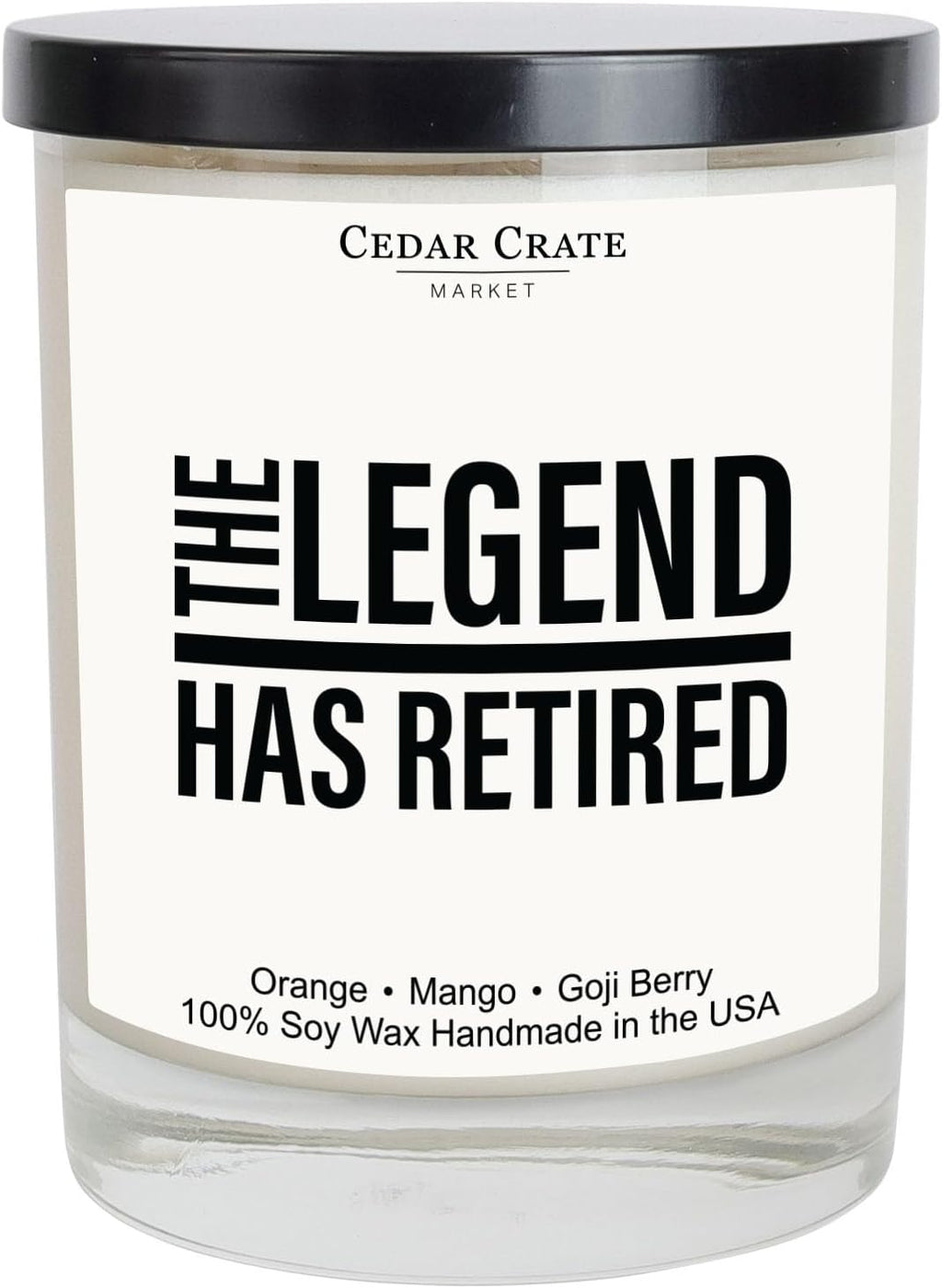 Retirement Gifts for Men - Funny Retirement Candle for Man, Woman, Humorous Present for Boss, Teacher, Military, Coworker, 2025 Party Decorations, Sandalwood Vanilla Scented, Handmade in The USA