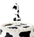 Cow Birthday Candles, 2.4 inch Cake Topper Decor, Number 1 Candles Birthday Decorations, Anniversary Party Cake Decorations Party Supplies