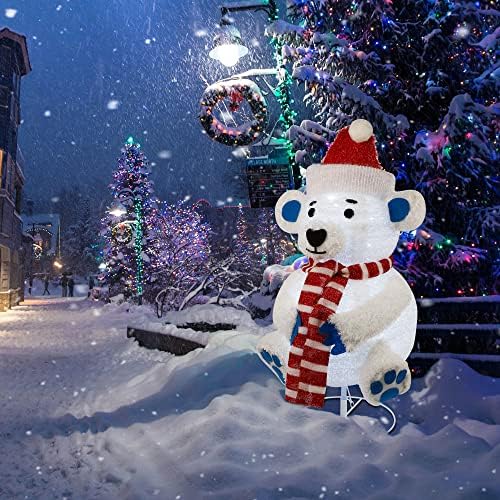 glintoper lighted christmas decorations, pre-lit pop up plush, close-up detail