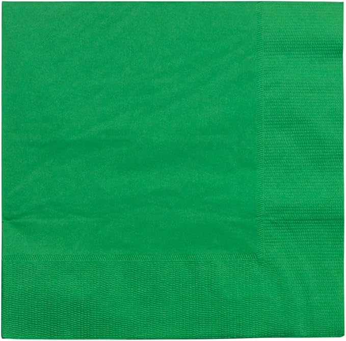 JAM PAPER Medium Lunch Napkins - 6 1/2 x 6 1/2 - Green - 50/Pack