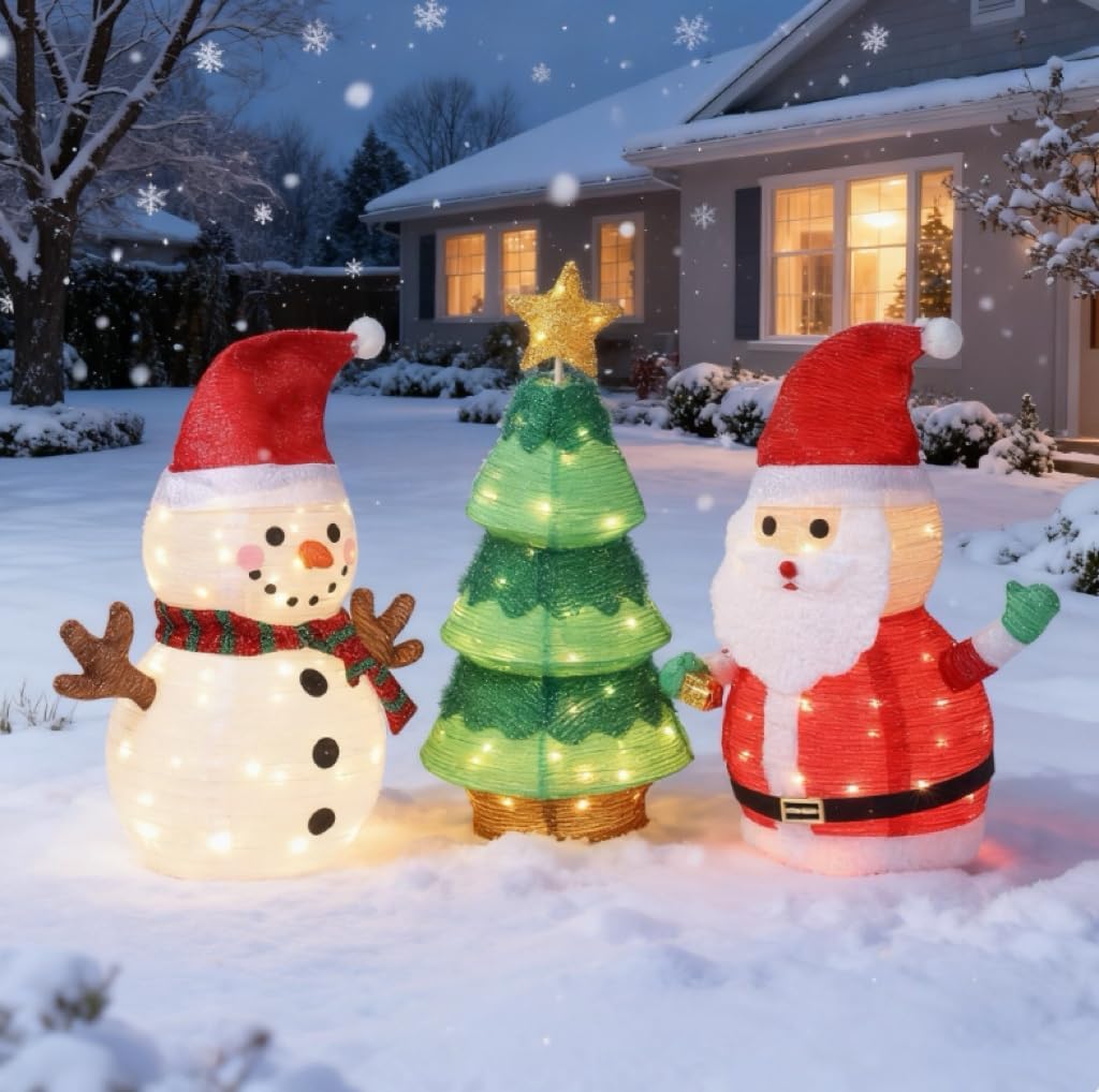 vingli 3 pack 30" 30 inch lighted snowman, main product view