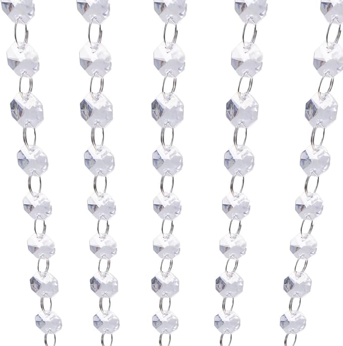 Crystal Clear Acrylic Bead Garland Chandelier Hanging Wedding Decoration 33 FT