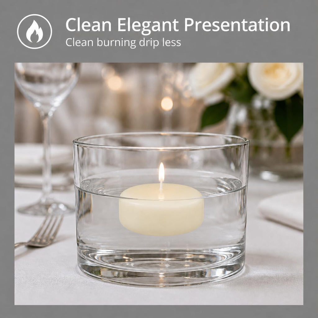 yummi Case of 18 3" Ivory Floating Candles