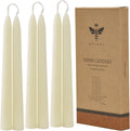 DEYBBY 8 inch Natural White Beeswax Taper Candles Set of 6, Smokeless and Dripless Pure Organic Beeswax Candles Bulk for Anniversary Wedding Dinner Home Decor Emergency Housewarming Gift, 6-7Hrs Burn