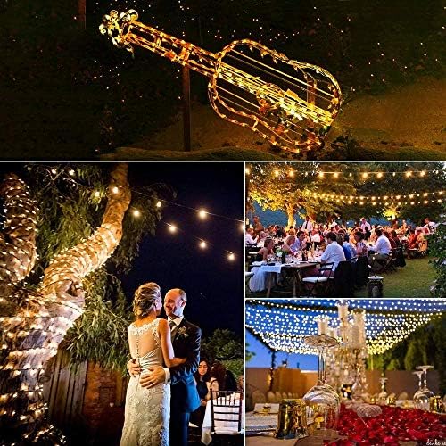 quntis 164ft 2000 led cluster christmas lights, side view