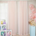 DUOBAO Peach Chiffon Backdrop Curtain-2 Panels 29"x120" Wedding Chiffon Backdrop Drapes Polyester Chiffon Fabric Drapes Birthday Backdrops Voile Window Curtain Photography Backdrop (29''x120''x2pcs)