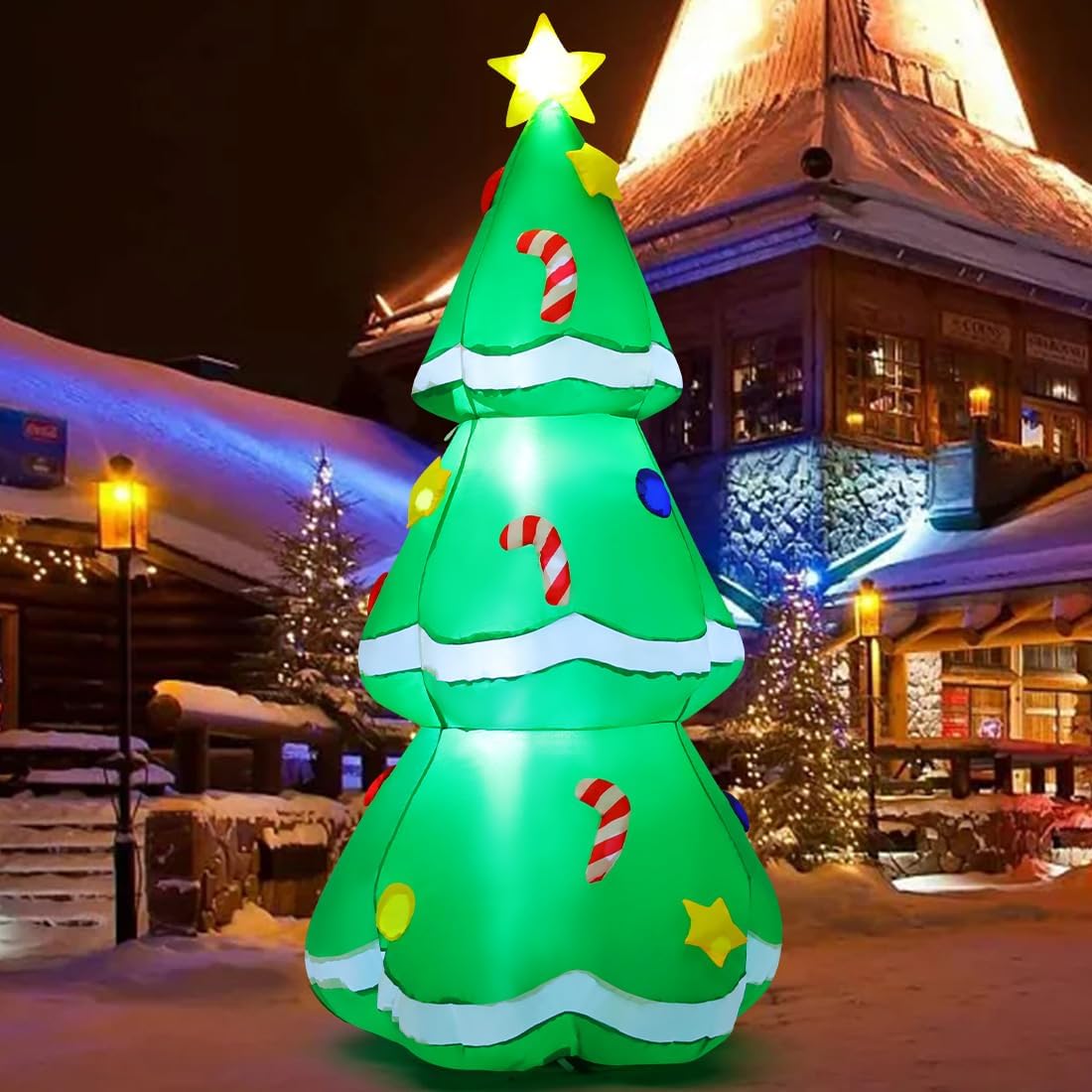 goosh 5 ft christmas inflatables tree outdoor decorations, main product view
